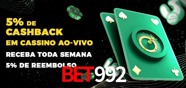 Promoções do cassino ao Vivo bet992